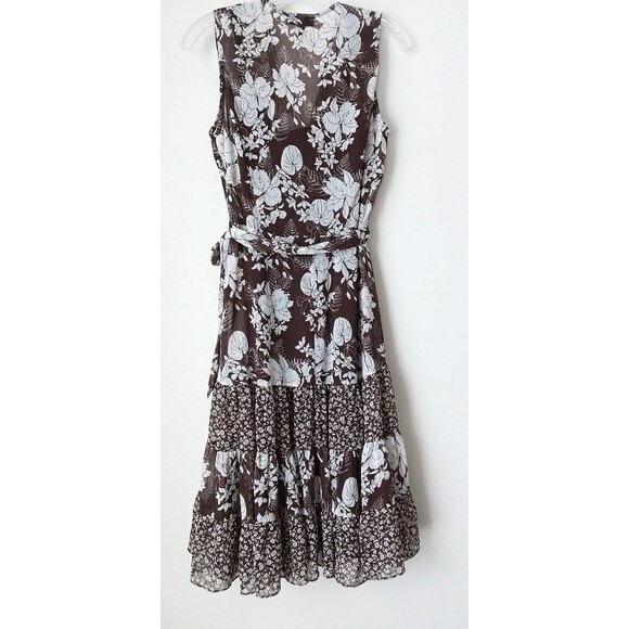 MSK | Brown Sheer Sleeveless Dress - Picture 6 of 9